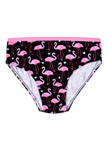 Vrolijke meisjes slips Flamingo's en hartjes