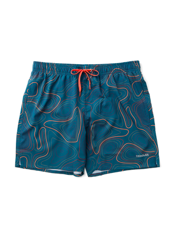 Vrolijke zwemshorts voor heren Topografische lijnen
