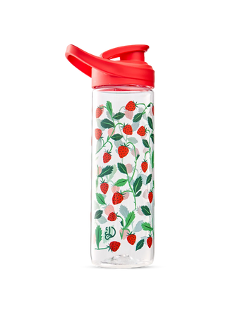 Vrolijke waterfles Aardbeien 700 ml