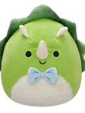 Squishmallows Tristan de groene triceratops met pluizige buik, 20 cm