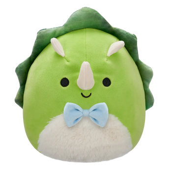 Squishmallows Tristan de groene triceratops met pluizige buik, 20 cm