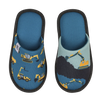 Vrolijke kinderslippers Graafmachine