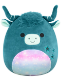Squishmallows Clark de groene hoogland koe, 13 cm