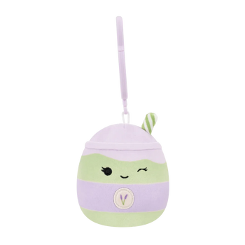 Squishmallows sleutelhanger Latchmi de lavendel matcha latte, 9 cm