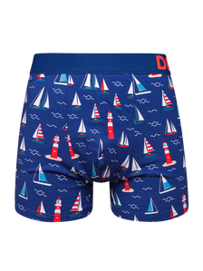 Vrolijke herentrunks Vuurtoren & zeilboten