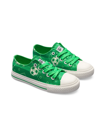 Vrolijke canvas kinderschoenen Voetbal