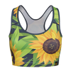 Vrolijke sporttop Zonnebloem & bladeren