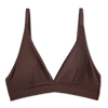 Chocoladebruine naadloze driehoek-bralette