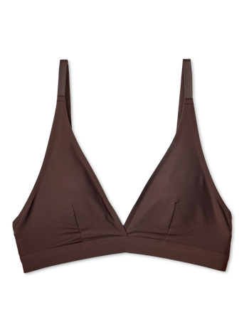 Chocoladebruine naadloze driehoek-bralette