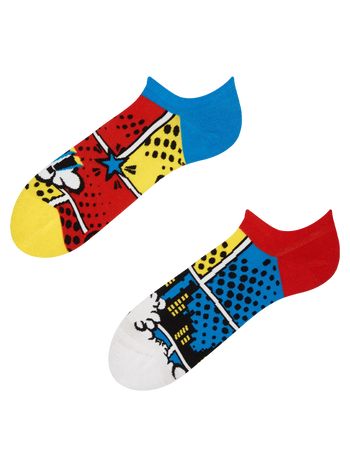 Vrolijke sneakersokken Kleurrijke strips