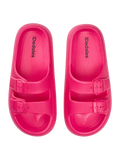 Framboos-roze dames plateausandalen