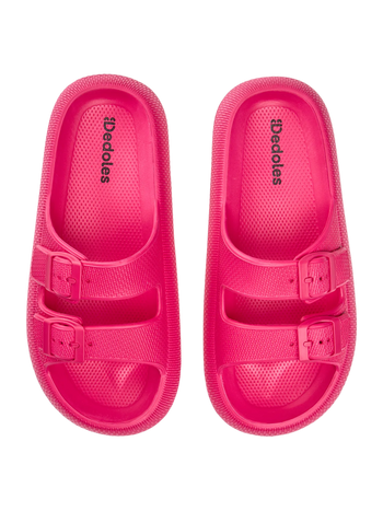 Framboos-roze dames plateausandalen