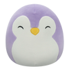 Squishmallows Elle de paarse pinguïn met gesloten ogen en witte buik, 20 cm