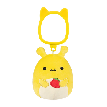 Squishmallows sleutelhanger Zarina de gele bananenslak, 9 cm