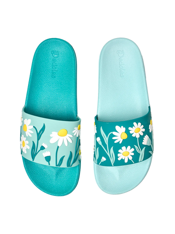 Vrolijke sliders Turquoise kamille