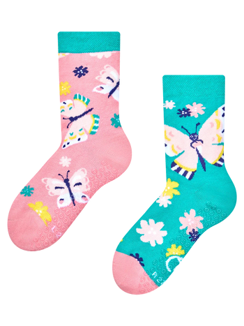 Kindersokken met antislip Schattige vlinders