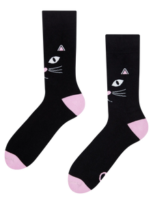 Vrolijke warme sokken Kattenblik