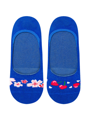 Vrolijke no-show sokken Kersenliefde