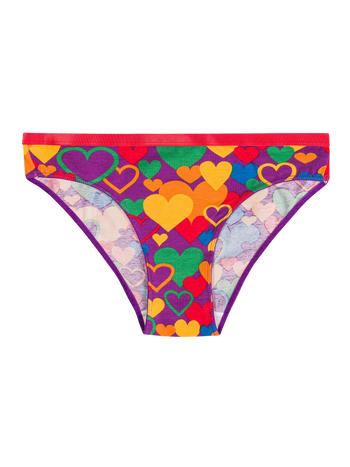 Vrolijke damesslips Meerkleurig liefde