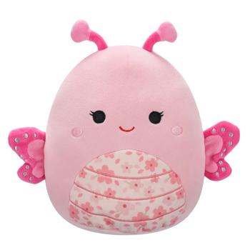 Squishmallows Mogo de roze vlinder met Japanse sierkers bloem buik, 20 cm