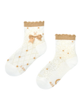 Cutecore sokken voor meisjes Teddy met een strik