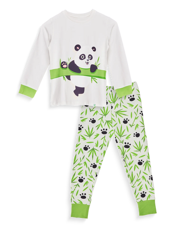 Vrolijke kinderpyjama Bamboe panda