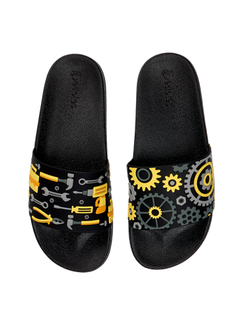 Vrolijke sliders Monteur