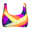 Vrolijke sportbikinitop Regenboogkleuren