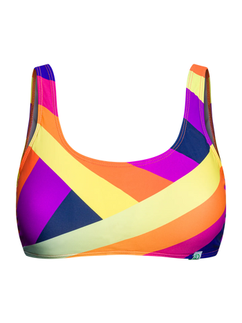Vrolijke sportbikinitop Regenboogkleuren