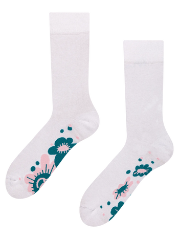 Vrolijke sokken Pastel bloemen