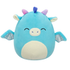 Squishmallows Tatiana de donkerblauwe draak met gesloten ogen, 20 cm