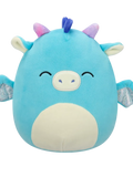 Squishmallows Tatiana de donkerblauwe draak met gesloten ogen, 20 cm