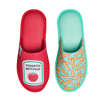 Vrolijke slippers Frietjes met ketchup