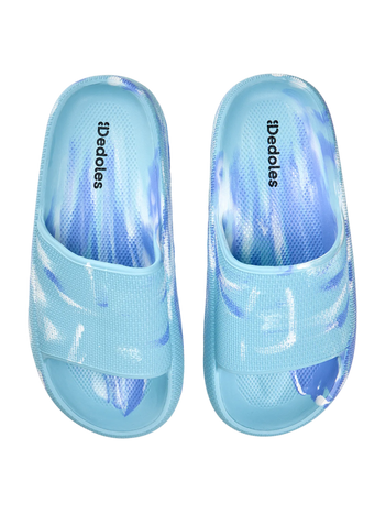 Plateausliders voor dames Blue marble