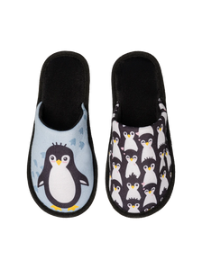 Vrolijke slippers Winterpinguïn