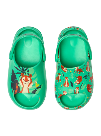 Vrolijke chunky babyklompen Jungletijger