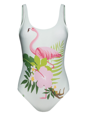 Vrolijk badpak voor dames Tropische flamingo