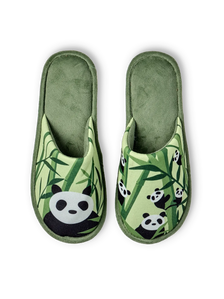 Vrolijke slippers Panda's en bamboe