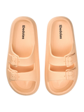 Licht-perzik dames plateausandalen