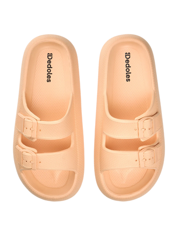 Licht-perzik dames plateausandalen