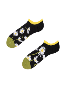Vrolijke sneakersokken Madeliefjes bij nacht