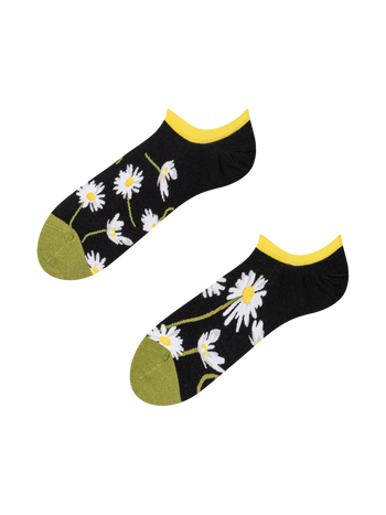 Vrolijke sneakersokken Madeliefjes bij nacht