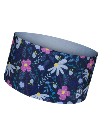 Vrolijke functionele hoofdband Paarse bloemen