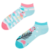 Vrolijke enkelsokken Love flamingo's