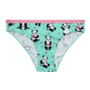 Vrolijke damesslip Panda en hartjes