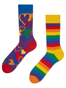 Vrolijke sokken Meerkleurige liefde
