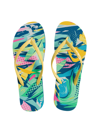 Vrolijke flip-flops Pop Art