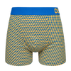 Blauw-gele trunks voor heren met patroon
