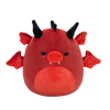 Squishmallows Salami de rode draak met boze ogen en glinsterende buik, 20 cm