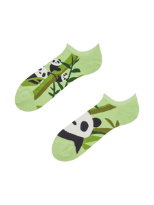 Vrolijke sneakersokken Panda's en bamboe